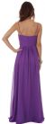 Empire Cut Long Formal Dress with Bejeweled Waist back in Violet